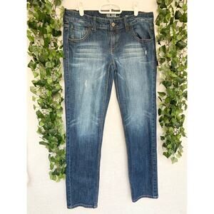 New York & Company Low Rise Slim Slouch Cotton Denim Jeans Women's Size 2